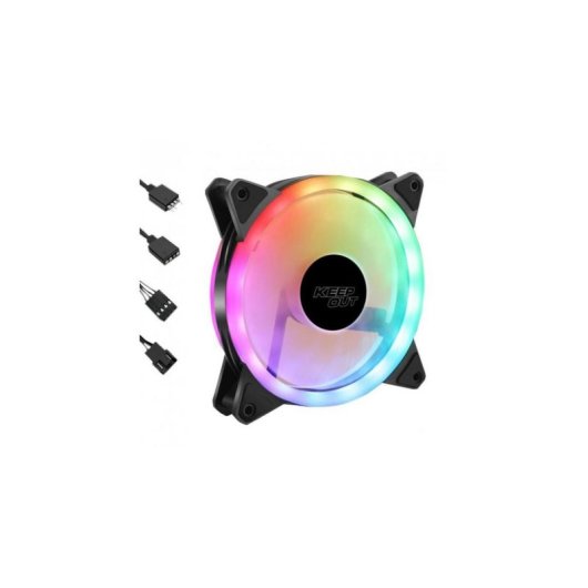 Refrigeración Aire KeepOut 120mm 1600 RPM XFC-120SR LED RGB Antivibración