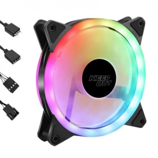 Refrigeración Aire KeepOut 120mm 1600 RPM XFC-120SR LED RGB Antivibración