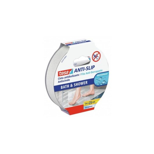 Fita Antiderrapante TESA 5m x 25mm Transparente PVC