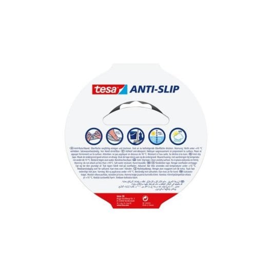 Cinta antideslizante para baño TESA 55589-00 Negro 25 mm