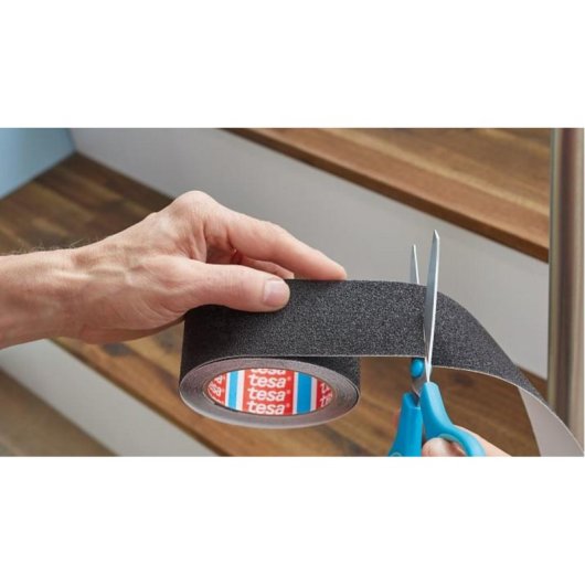 Cinta antideslizante para baño TESA 55589-00 Negro 25 mm