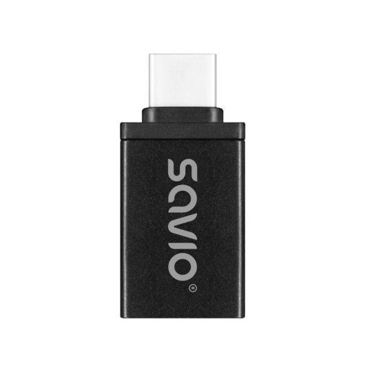 Adaptador USB-A 3.1 a USB-C 3.1 Savio AK-80 Preto