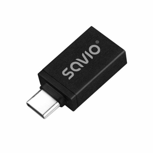 Adaptador USB-A 3.1 a USB-C 3.1 Savio AK-80 Preto