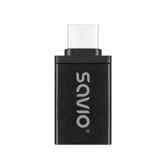 Adaptador USB-A 3.1 a USB-C 3.1 Savio AK-80 Preto