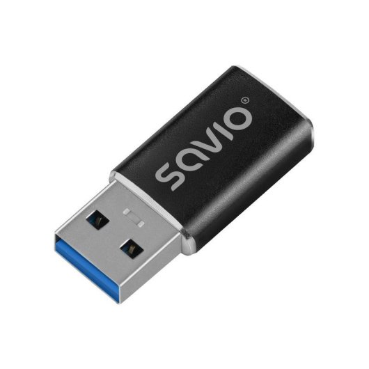 Adaptador Savio AK-81 USB-C 3.1 Fêmea para USB-A 3.1 Macho