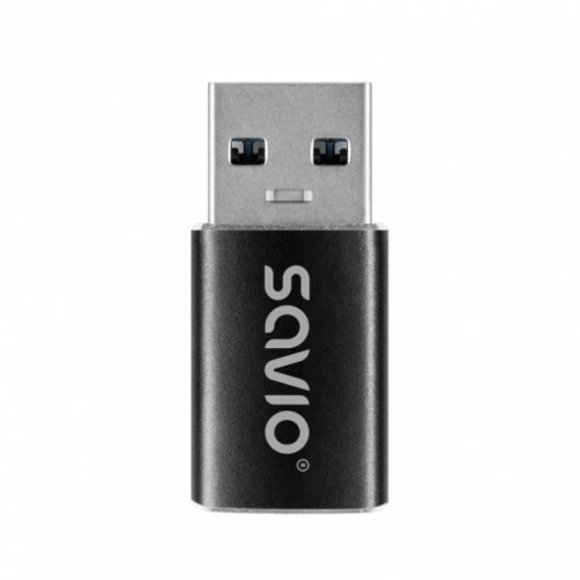 Adaptador Savio AK-81 USB-C 3.1 Fêmea para USB-A 3.1 Macho