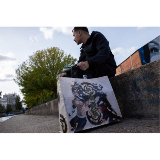 Bolso de compras Konix Jujutsu Kaisen Beige Plástico reciclado 450x400x200 mm