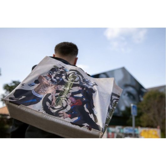 Bolso de compras Konix Jujutsu Kaisen Beige Plástico reciclado 450x400x200 mm