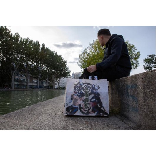 Bolso de compras Konix Jujutsu Kaisen Beige Plástico reciclado 450x400x200 mm