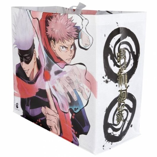 Bolso de compras Konix Jujutsu Kaisen Blanco Plástico reciclado 450 x 400 x 200 mm