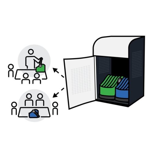 Armario de gestion LocknCharge Carrier 10 pour 10 tablettes, charge et stockage sécurisé