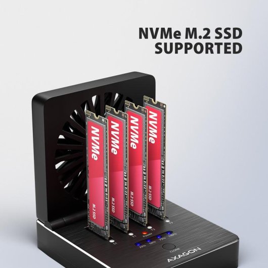 Base de conexión Axagon ADSA-M2C44 para 4 SSD M.2 USB4 40 Gbit/s