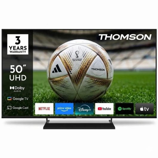 TV Thomson LED 50UG5X15 50" 4K UltraHD 60Hz Smart TV Google TV HDR10 Dolby Audio