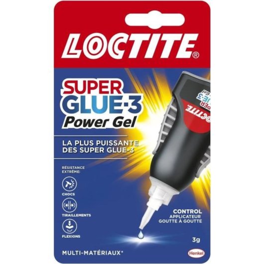Colle Loctite Power Gel Control Super Glue-3 Power Flex 3 g Précision
