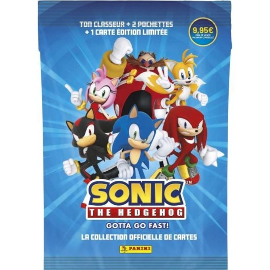 Pack Inicial Tarjetas Sonic The Hedgehog Classic De Panini Con Carpeta, 2 Sobres (16 Cartas) Y Carta Edición Limitada #01, Para Coleccionistas Desde 6 Años