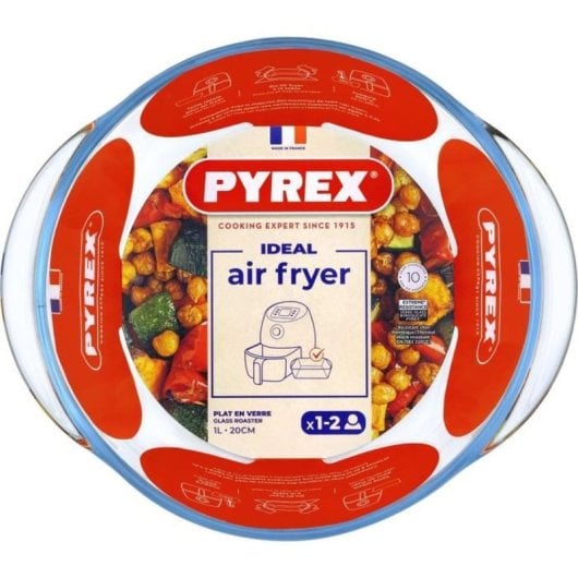 Travessa de Forno Pyrex 1450140 Vidro Borossilicato 1L 20x18 cm Airfryer