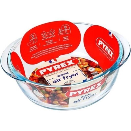 Travessa de Forno Pyrex 1450140 Vidro Borossilicato 1L 20x18 cm Airfryer