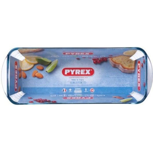Pyrex Molde Para Pan De Vidrio Borosilicato 31 Cm, Rectangular, Asas Laterales Integradas, Esquinas Redondeadas, Apto Horno/microondas/congelador/lavavajillas, Capacidad 1,7 L
