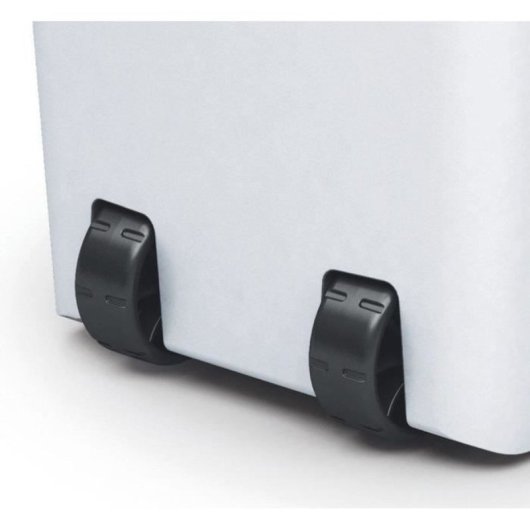 Contenedor Para Pienso Kerbl 40 L Hermético Con Junta De Goma, Tapa Con Cierre A Presión Y Ruedas, Cubeta Interior Extraíble Y Asas Integradas, Marrón Y Blanco