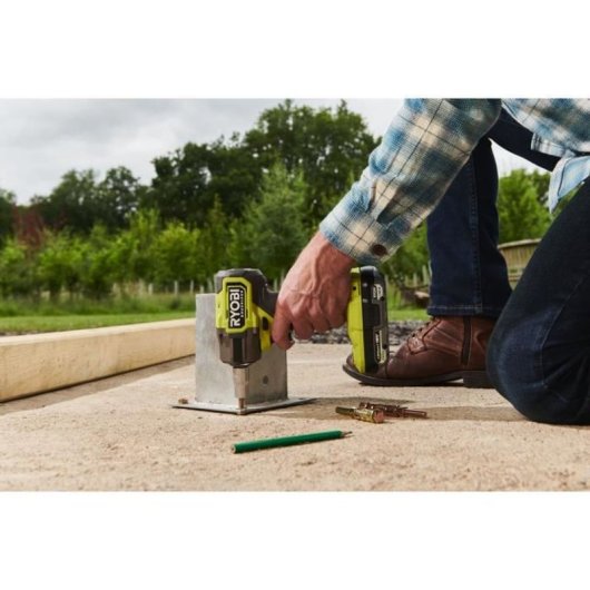 Ryobi 18v Brushless Atornillador De Impacto Inalámbrico 1/2" 450 Nm, 4 Modos, Motor Sin Escobillas, Triple Led Y Gripzone, Incluye Adaptador Hex 1/4