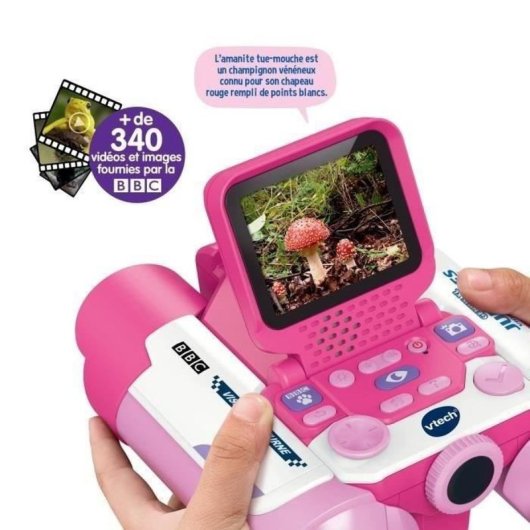 Vtech Genius Xl Prismáticos Interactivos Con Pantalla 2.4" Plegable, Zoom 10x Y Visión Nocturna Infrarroja, Fotos/vídeos Y Slot Microsd, Contenido Educativo Bbc, Desde 5 Años, Color Multicolor