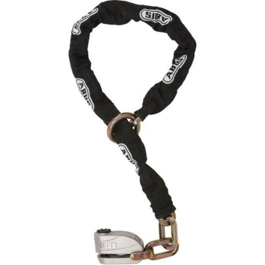 Cadeado Abus 8008/12KS120 Alarme Moto Corrente 12 mm XPlus 100 dB Preto