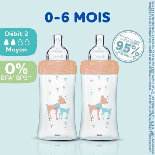 Dodie Sensation+ Pack De 3 Biberones De Cristal Anti-cólicos 270 Ml Para 0-6 Meses, Tetina De Silicona Flujo 2 (medio) Con Doble Válvula, Cuello Ancho, Forma Triangular