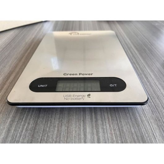 Little Balance Slim Inox 8550 Báscula Cocina Digital Recargable Usb 5 Kg, Precisión 1 G, Plato Xxl 218×158 Mm, Lcd 51×23 Mm, Tara Y Pesaje De Líquidos