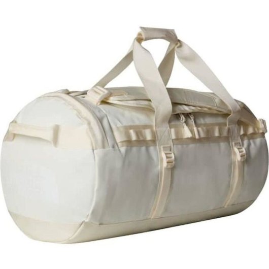 The North Face Base Camp Duffel M 71 L Blanco Dune – Bolsa De Viaje Y Multisport Convertible, Poliéster Reciclado 1000d, Cierre Cremallera, Asas Y Mochila