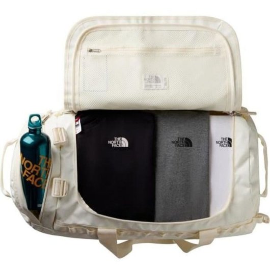The North Face Base Camp Duffel M 71 L Blanco Dune – Bolsa De Viaje Y Multisport Convertible, Poliéster Reciclado 1000d, Cierre Cremallera, Asas Y Mochila