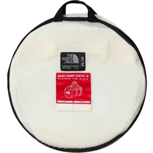 The North Face Base Camp Duffel M 71 L Blanco Dune – Bolsa De Viaje Y Multisport Convertible, Poliéster Reciclado 1000d, Cierre Cremallera, Asas Y Mochila