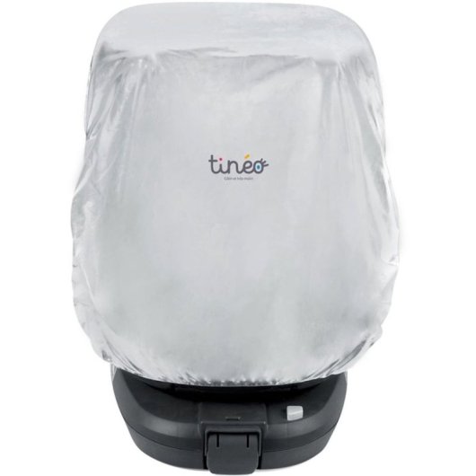 Tinéo Funda Universal Para Silla De Coche Upf 50+ Anti-uv Gris 50x75 Cm, Con Borde Elástico, Bloquea 98% Uva/uvb Y Reduce Hasta 25 °c La Temperatura