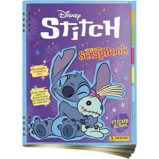 Panini Stitch 2 Mon Super Scrapbook – Álbum De Pegatinas De 32 Páginas + 3 Sobres (15 Pegatinas)