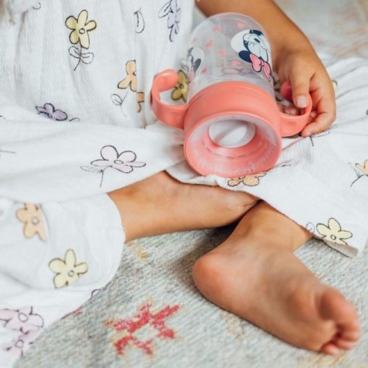 Thermobaby Disney Baby Minnie Vaso Entrenamiento 360° Antiderrames 395 Ml, Silicona Flexible, Asas Ergonómicas, Sin Bpa, Apto Desde 10 Meses