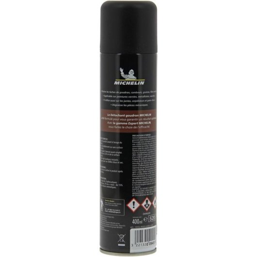 Michelin Expert Quitatares Y Resinas En Spray 400 Ml, Elimina Alquitrán, Hollín, Grasa Y Película De Carretera En Pinturas, Llantas Y Defensas