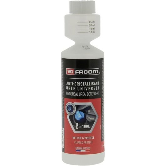 Facom Anti-cristallisant Universal Urée (adblue) 250 Ml, Biberón Dosificador Con Cámara De Medición, Limpia Inyector Y Catalizador Scr, Estabiliza Durante El Almacenamiento