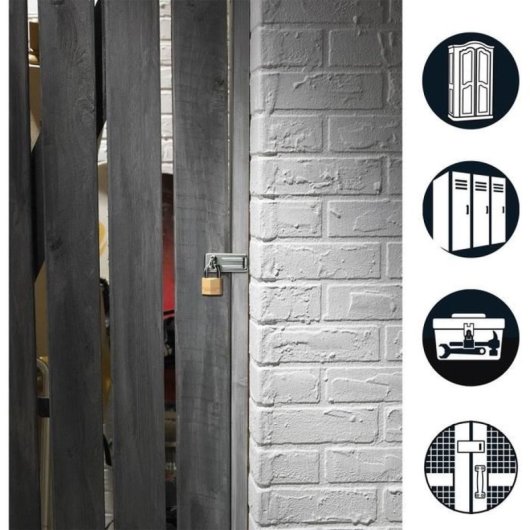 Cadenas Master Lock Pack Moraillon 89 mm Cadenas Laiton 40 mm 2 Clés