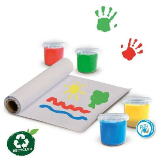 Aquarell SES Creative Eco Kit Fingerfarben Schürze Recyclingpapier
