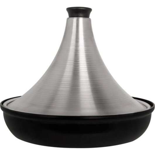 Cosy & Trendy Tajine De Aluminio Ø28 Cm Para Todo Tipo De Fuegos, Incl. Inducción. Gris/negro. Tapa Cónica Tradicional, Interior Antiadherente Recubierto Y Asa Fija.