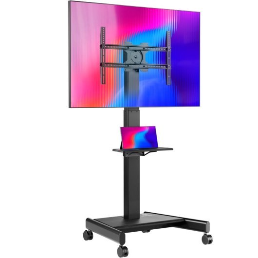Onkron Soporte Tv Ruedas 43-75 Pulgadas, Carga Total Hasta 70 Kg, Vesa 100x100-600x400, Soporte Tv Pie Móvil, Altura Ajustable Con Control Remoto, Pie Para Televisión Eléctrico, Negro Ts1552e-b