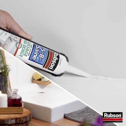 Rubson Sellador De Silicona Sanitario Antimohos 280 Ml Blanco Para Juntas En Baño, Ducha, Lavabo Y Cerámica