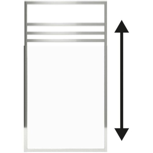 Gelco Only Chrome Mampara Fija Para Bañera 80 Cm, Vidrio Templado Transparente 6 Mm. Altura Ajustable 110-165 Cm, Perfil Aluminio Cromo Brillante, Montaje Sin Silicona