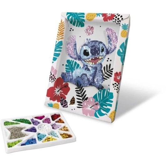 Lansay Collection Sequins Stitch – Kit De Manualidades Con Lentejuelas Enmarcadas Multicolor, Para Crear Un Cuadro Brillante Tipo Retrato, Incluye Bandeja Y Alfileres