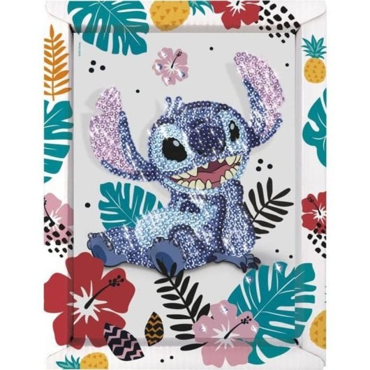 Lansay Collection Sequins Stitch – Kit De Manualidades Con Lentejuelas Enmarcadas Multicolor, Para Crear Un Cuadro Brillante Tipo Retrato, Incluye Bandeja Y Alfileres