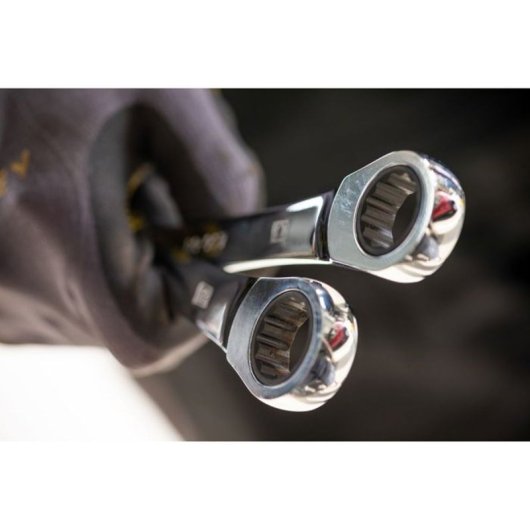 Stanley Fatmax Juego De Llaves Combinadas Reversibles Con Carraca 7 Piezas 8-19 Mm, 72 Dientes, 15° Horquilla Antideslizante Y Estuche Compacto