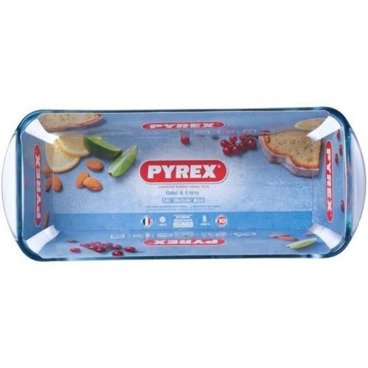 Pyrex Molde De Borosilicato Para Pan De Molde 28 Cm, 1,5 L, Apto Horno Y Congelador, Resistente -40°c A +300°c, Vidrio Antiarañazos Y Lavable En Lavavajillas