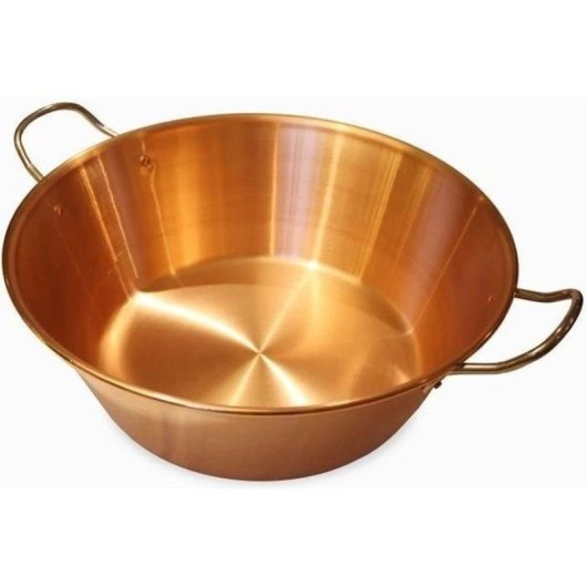 Bassine Baumalu 38 cm cuivre 9L poignées inox fond plat
