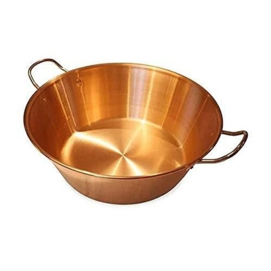 Bassine Baumalu 38 cm cuivre 9L poignées inox fond plat