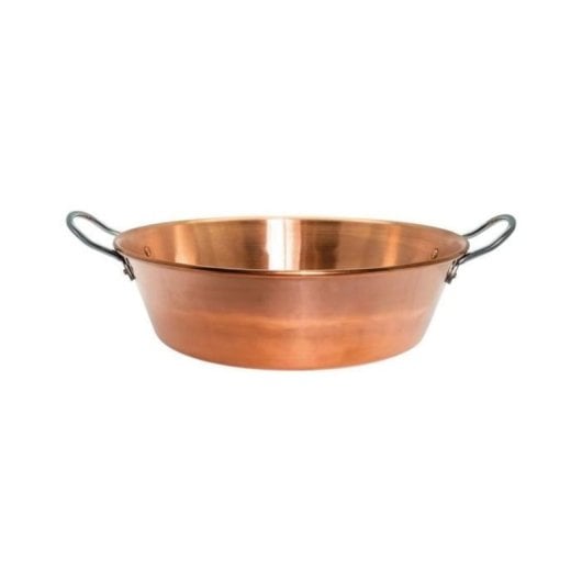 Bassine Baumalu 38 cm cuivre 9L poignées inox fond plat