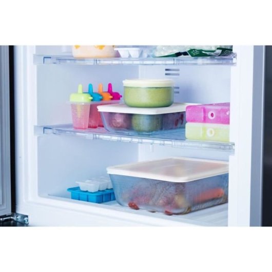 Pyrex Cook & Freeze Fuente De Vidrio Rectangular 4 L (27 X 23 Cm) Con Tapa De Plástico Blanca, Vidrio Borosilicato Resistente -40°c A +300°c